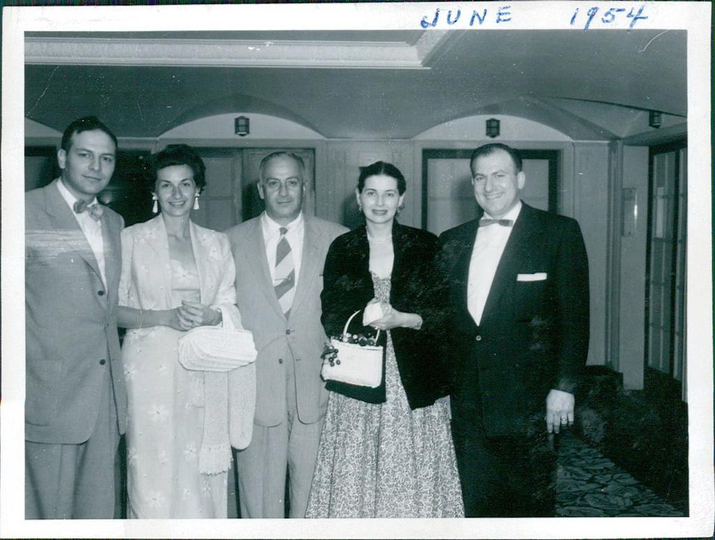 Lou and Joyce Pagano (grandparents), Unnamed Italian dude, Uncle Nello and Aunt Marilyn Ferrara circu 1954.